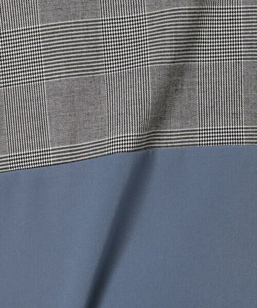 COMME CA ISM / コムサイズム Tシャツ | チェック切り替え スムースタッチ 布帛Tシャツ | 詳細15