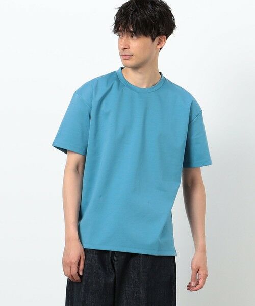 COMME CA ISM/コムサイズム シルキーポンチ Tシャツ サックス M COMME CA ISM/コムサイズム シルキーポンチ Tシャツ サックス M