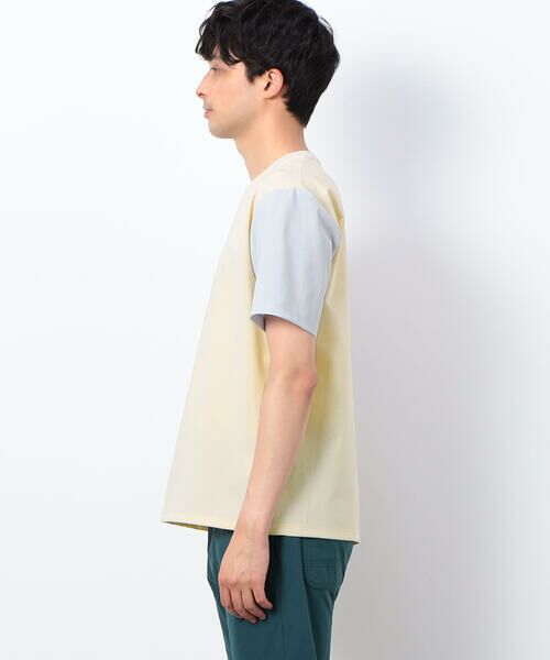 COMME CA ISM / コムサイズム Tシャツ | ウールライク布帛 袖切り替えＴシャツ | 詳細7