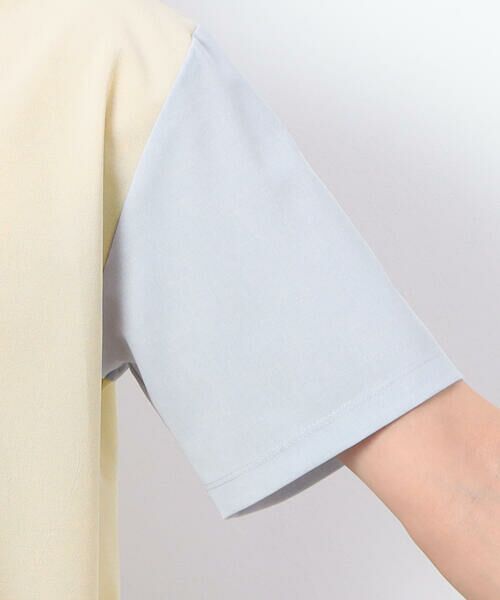 COMME CA ISM / コムサイズム Tシャツ | ウールライク布帛 袖切り替えＴシャツ | 詳細10