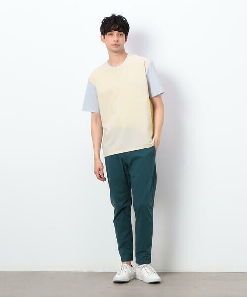 COMME CA ISM / コムサイズム Tシャツ | ウールライク布帛 袖切り替えＴシャツ | 詳細4