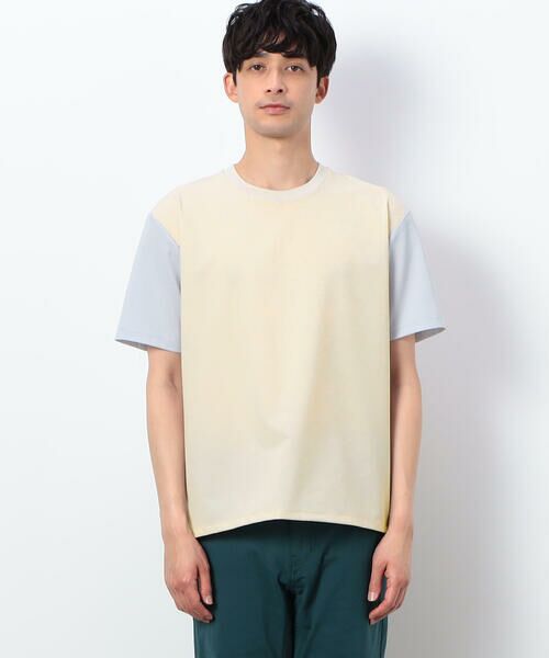 COMME CA ISM / コムサイズム Tシャツ | ウールライク布帛 袖切り替えＴシャツ | 詳細6