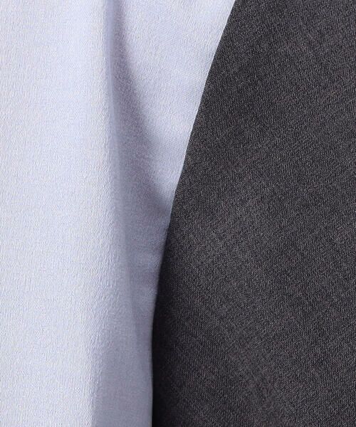 COMME CA ISM / コムサイズム Tシャツ | ウールライク布帛 袖切り替えＴシャツ | 詳細18