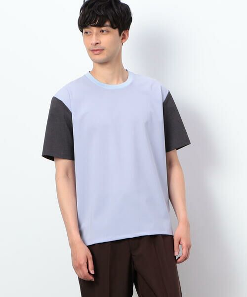 COMME CA ISM / コムサイズム Tシャツ | ウールライク布帛 袖切り替えＴシャツ | 詳細17