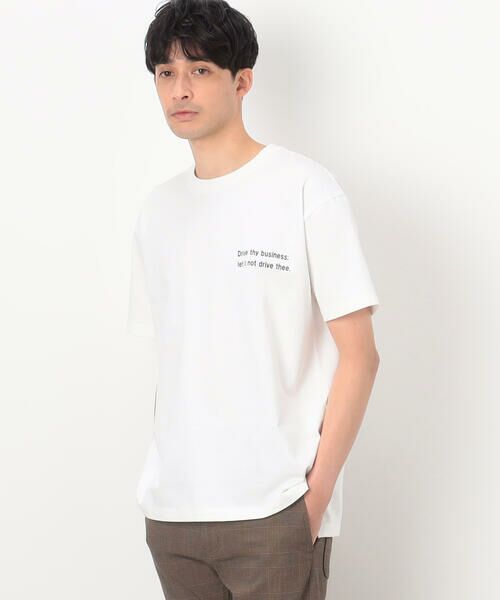 COMME CA ISM / コムサイズム Tシャツ | USAコットン引き揃え天竺 ロゴTシャツ | 詳細2