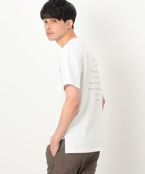 COMME CA ISM / コムサイズム Tシャツ | ＵＳＡコットン引き揃え天竺 バックプリントＴシャツ | 詳細4