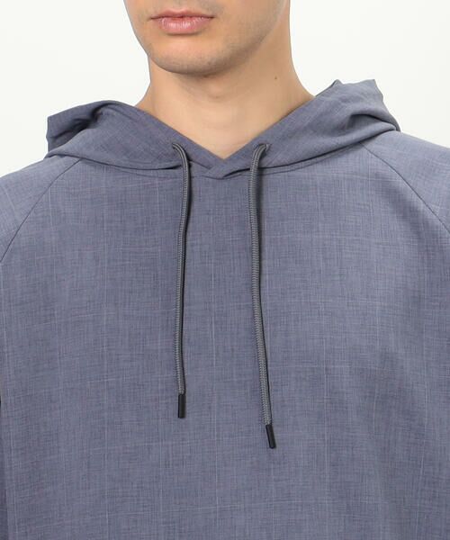 COMME CA ISM / コムサイズム パーカー | ウィンドペン柄 ５分袖 プルオーバーパーカ | 詳細11