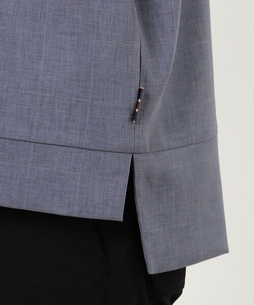 COMME CA ISM / コムサイズム パーカー | ウィンドペン柄 ５分袖 プルオーバーパーカ | 詳細14