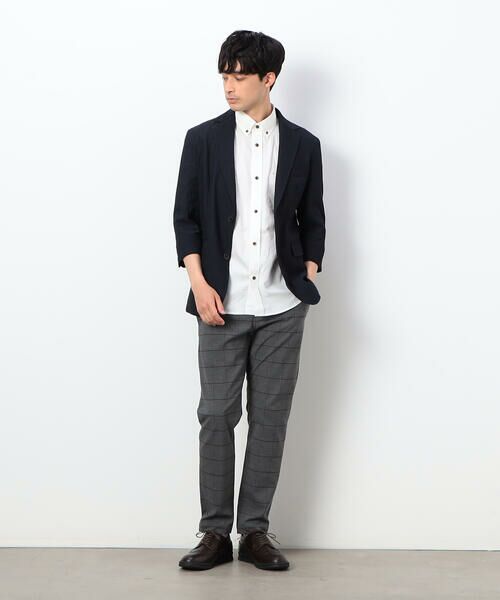 COMME CA ISM / コムサイズム シャツ・ブラウス | ハードマンズリネン スーピマコットン 7分袖 ボタンダウンシャツ | 詳細1