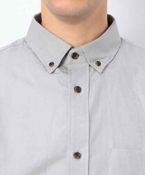 COMME CA ISM / コムサイズム シャツ・ブラウス | ハードマンズリネン スーピマコットン 7分袖 ボタンダウンシャツ | 詳細13