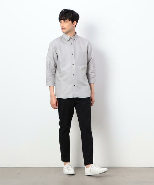 COMME CA ISM / コムサイズム シャツ・ブラウス | ハードマンズリネン スーピマコットン 7分袖 ボタンダウンシャツ | 詳細7