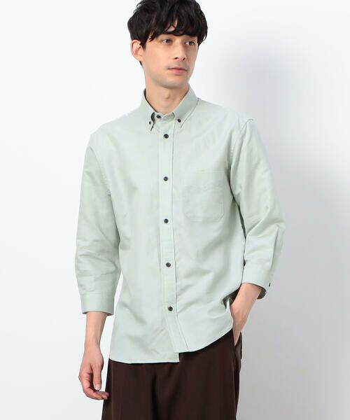 COMME CA ISM / コムサイズム シャツ・ブラウス | ハードマンズリネン スーピマコットン 7分袖 ボタンダウンシャツ | 詳細24