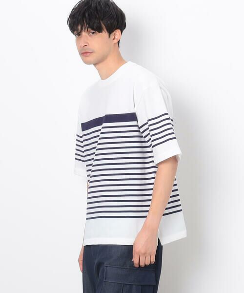 COMME CA ISM / コムサイズム Tシャツ | ウォッシャブル ボーダーニットTシャツ | 詳細3