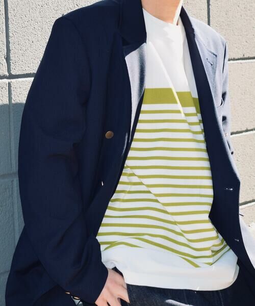 COMME CA ISM / コムサイズム Tシャツ | ウォッシャブル ボーダーニットTシャツ | 詳細14