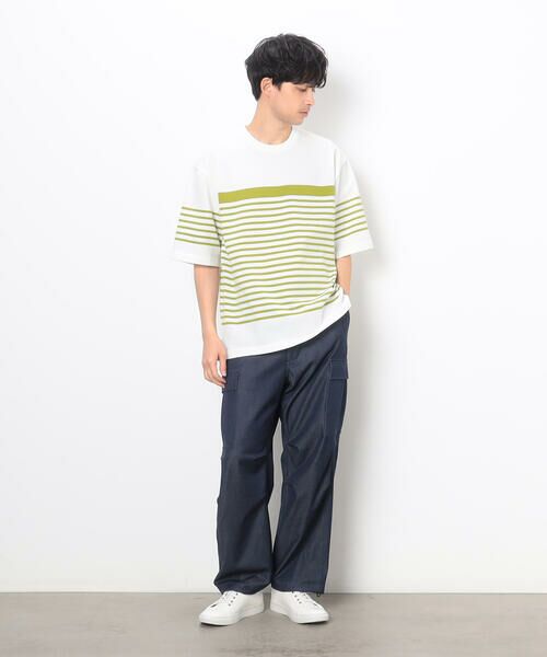 COMME CA ISM / コムサイズム Tシャツ | ウォッシャブル ボーダーニットTシャツ | 詳細5