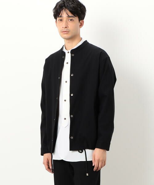 COMME CA ISM / コムサイズム テーラードジャケット | 【セットアップ対応】ガムストレッチ バンドカラー コーチジャケット | 詳細3