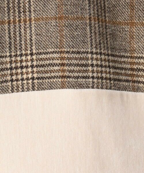 COMME CA ISM / コムサイズム パーカー | シェニールヤーン チェック切り替え プルパーカ | 詳細11