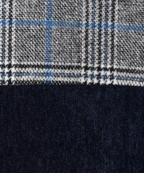 COMME CA ISM / コムサイズム パーカー | シェニールヤーン チェック切り替え プルパーカ | 詳細14