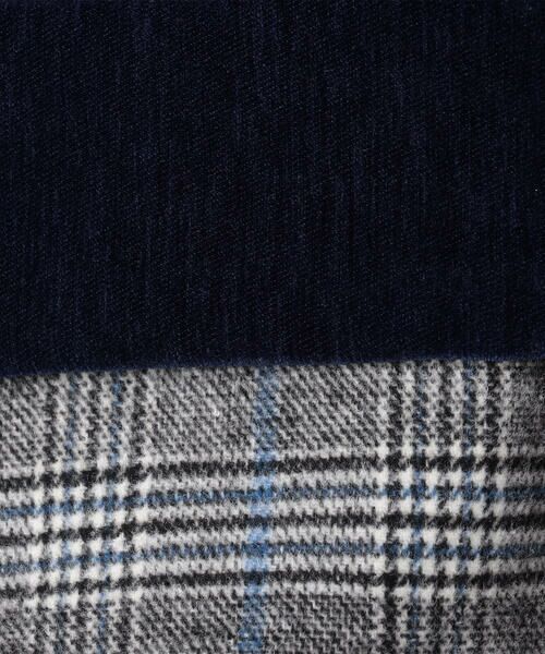 COMME CA ISM / コムサイズム カットソー | シェニールヤーン チェック切り替え トレーナー | 詳細12