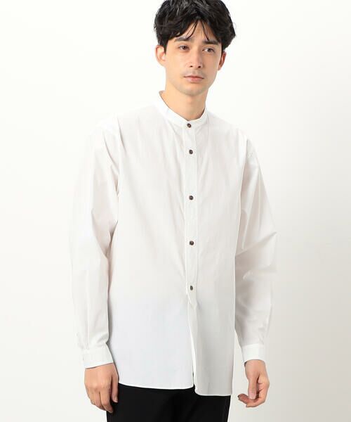 COMME CA ISM / コムサイズム シャツ・ブラウス | バンドカラーシャツ(ホワイト)