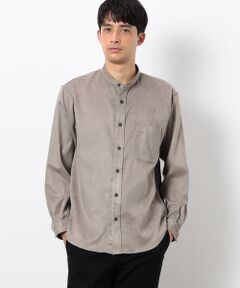 COMME CA ISM / コムサイズム シャツ・ブラウス | フェイクスエード バンドカラーシャツ