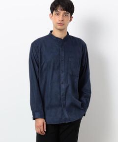 COMME CA ISM / コムサイズム シャツ・ブラウス | フェイクスエード バンドカラーシャツ