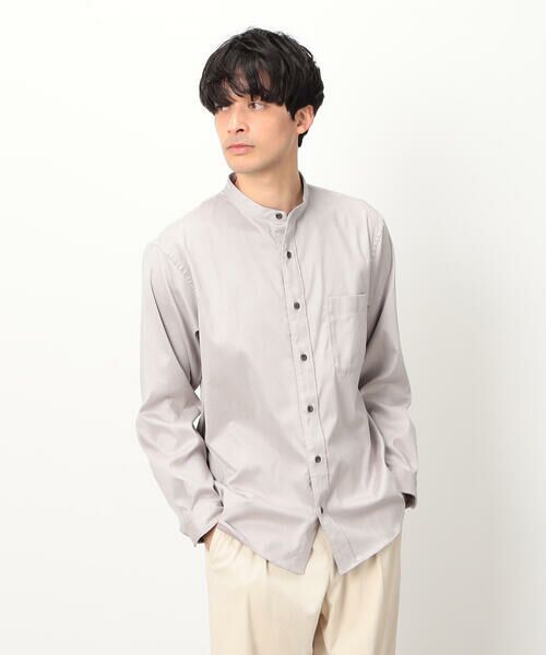 COMME CA ISM / コムサイズム シャツ・ブラウス | フェイクスエード バンドカラーシャツ | 詳細2