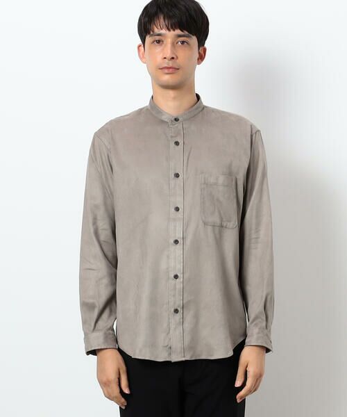 COMME CA ISM / コムサイズム シャツ・ブラウス | フェイクスエード バンドカラーシャツ | 詳細6