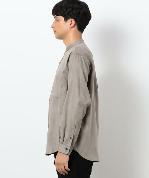 COMME CA ISM / コムサイズム シャツ・ブラウス | フェイクスエード バンドカラーシャツ | 詳細7