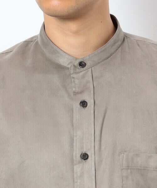 COMME CA ISM / コムサイズム シャツ・ブラウス | フェイクスエード バンドカラーシャツ | 詳細9