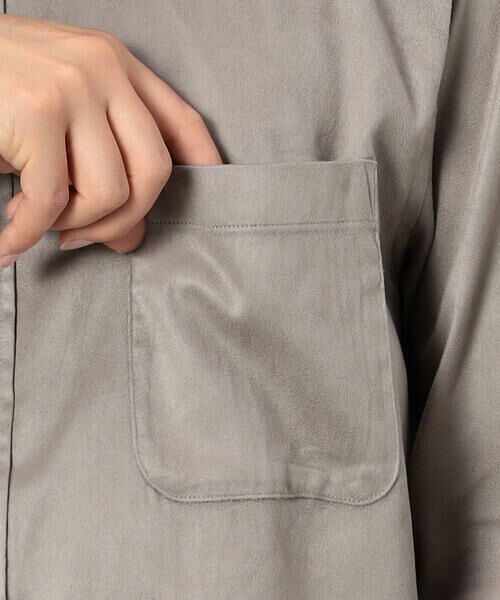 COMME CA ISM / コムサイズム シャツ・ブラウス | フェイクスエード バンドカラーシャツ | 詳細10