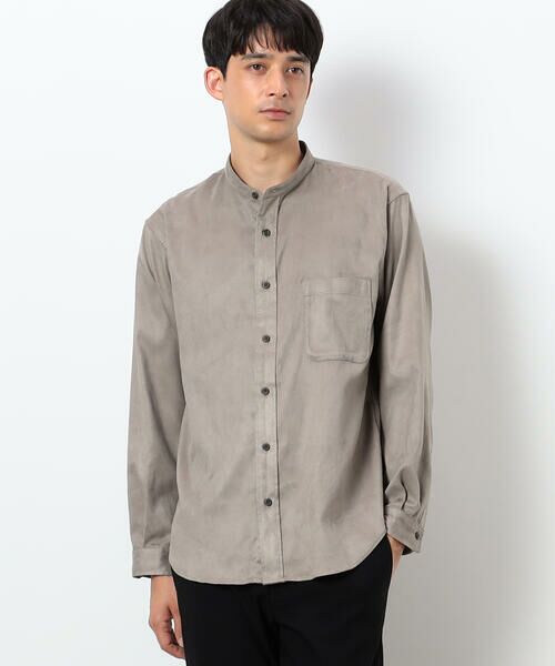 COMME CA ISM / コムサイズム シャツ・ブラウス | フェイクスエード バンドカラーシャツ | 詳細5