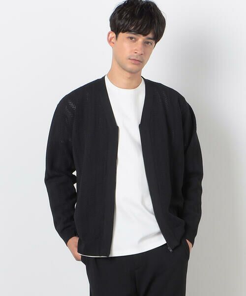 COMME CA ISM / コムサイズム カーディガン・ボレロ | 透かし編み ジップアップ カーディガン | 詳細2
