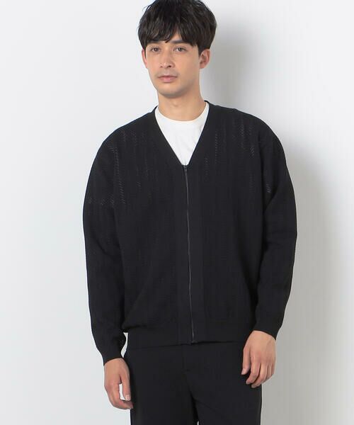 COMME CA ISM / コムサイズム カーディガン・ボレロ | 透かし編み ジップアップ カーディガン | 詳細4