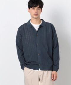 COMME CA ISM / コムサイズム カーディガン・ボレロ | 透かし編み ポロカーディガン