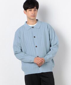 COMME CA ISM / コムサイズム カーディガン・ボレロ | 透かし編み ポロカーディガン