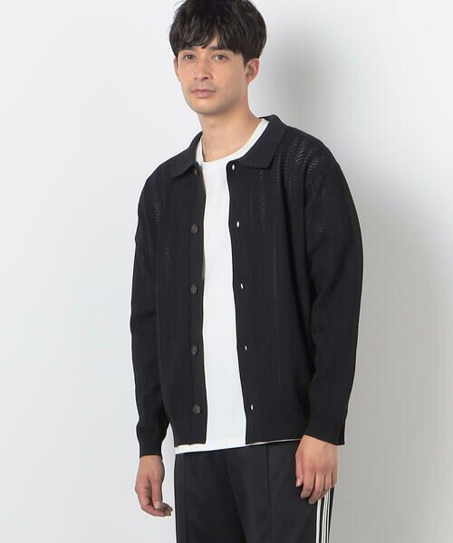 COMME CA ISM / コムサイズム カーディガン・ボレロ | 透かし編み ポロカーディガン | 詳細3