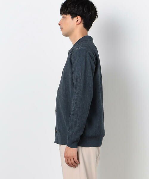 COMME CA ISM / コムサイズム カーディガン・ボレロ | 透かし編み ポロカーディガン | 詳細10