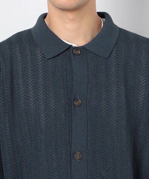 COMME CA ISM / コムサイズム カーディガン・ボレロ | 透かし編み ポロカーディガン | 詳細12
