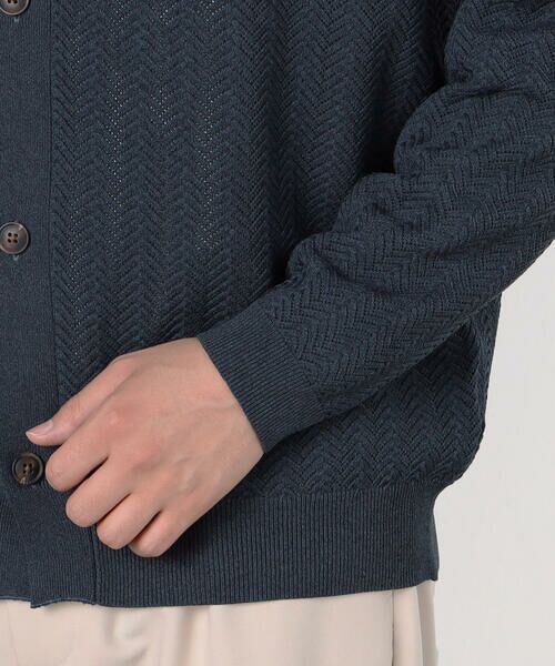 COMME CA ISM / コムサイズム カーディガン・ボレロ | 透かし編み ポロカーディガン | 詳細13