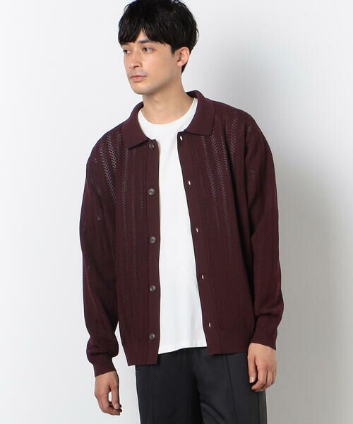 COMME CA ISM / コムサイズム カーディガン・ボレロ | 透かし編み ポロカーディガン | 詳細18