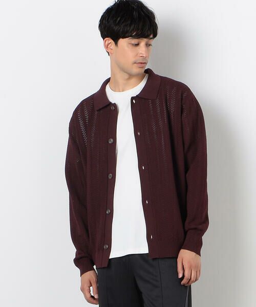 COMME CA ISM / コムサイズム カーディガン・ボレロ | 透かし編み ポロカーディガン | 詳細19