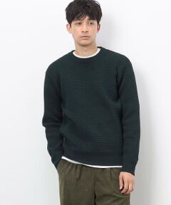 COMME CA ISM / コムサイズム ニット・セーター | ウォッシャブル ワッフル クルーネック ニット