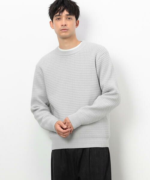 COMME CA ISM / コムサイズム ニット・セーター | ウォッシャブル ワッフル クルーネック ニット | 詳細2