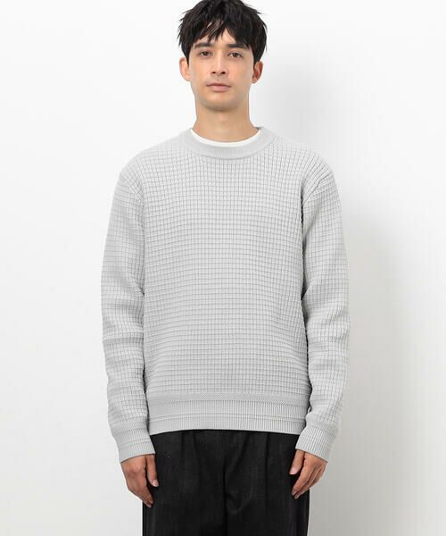 COMME CA ISM / コムサイズム ニット・セーター | ウォッシャブル ワッフル クルーネック ニット | 詳細4