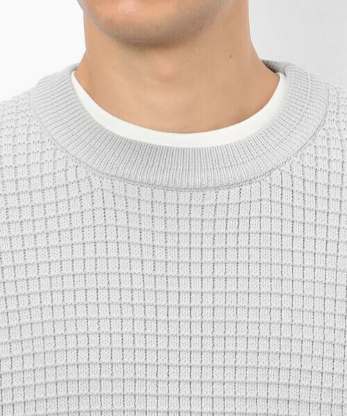 COMME CA ISM / コムサイズム ニット・セーター | ウォッシャブル ワッフル クルーネック ニット | 詳細7