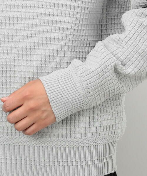 COMME CA ISM / コムサイズム ニット・セーター | ウォッシャブル ワッフル クルーネック ニット | 詳細8