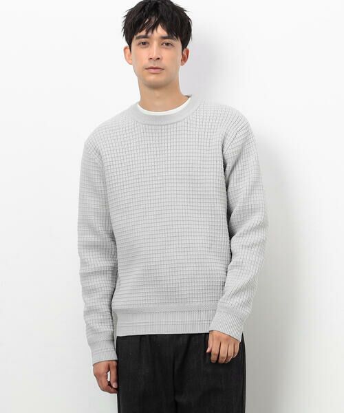 COMME CA ISM / コムサイズム ニット・セーター | ウォッシャブル ワッフル クルーネック ニット | 詳細3