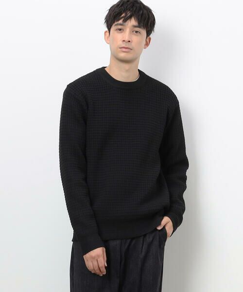 COMME CA ISM / コムサイズム ニット・セーター | ウォッシャブル ワッフル クルーネック ニット | 詳細13
