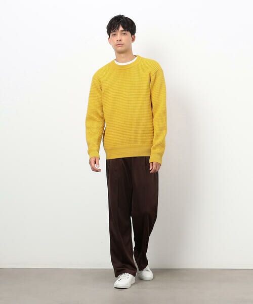 COMME CA ISM / コムサイズム ニット・セーター | ウォッシャブル ワッフル クルーネック ニット | 詳細16